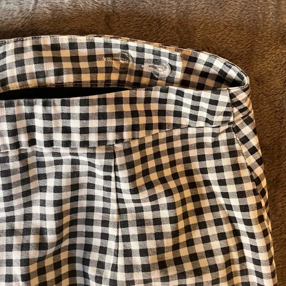 Forever 21 Black and White Gingham Belted Mini Skirt Size Small - Picture 6 of 9